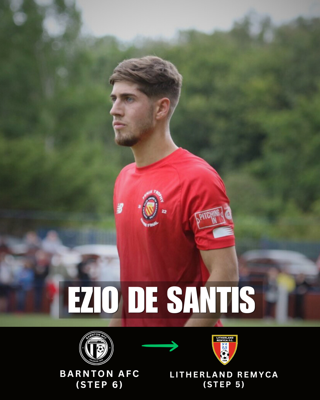 Ezio De Santis — Barnton AFC (Step 6) to Litherland Remyca (Step 5)