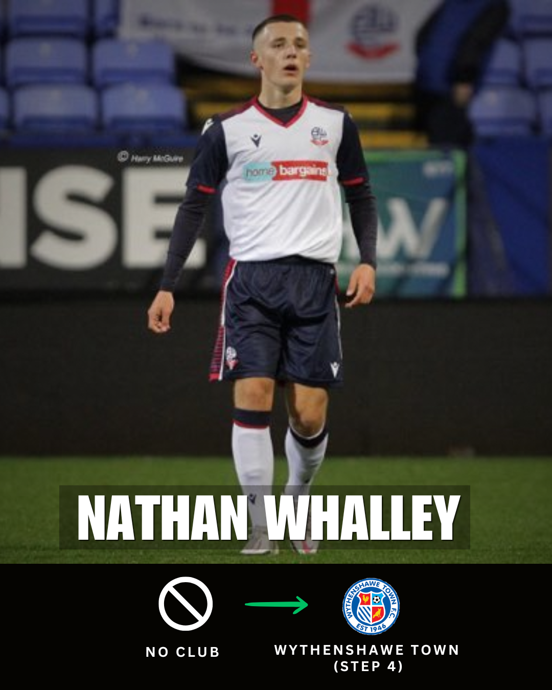 Nathan Whalley — No Club to Wythenshawe Town (Step 4)